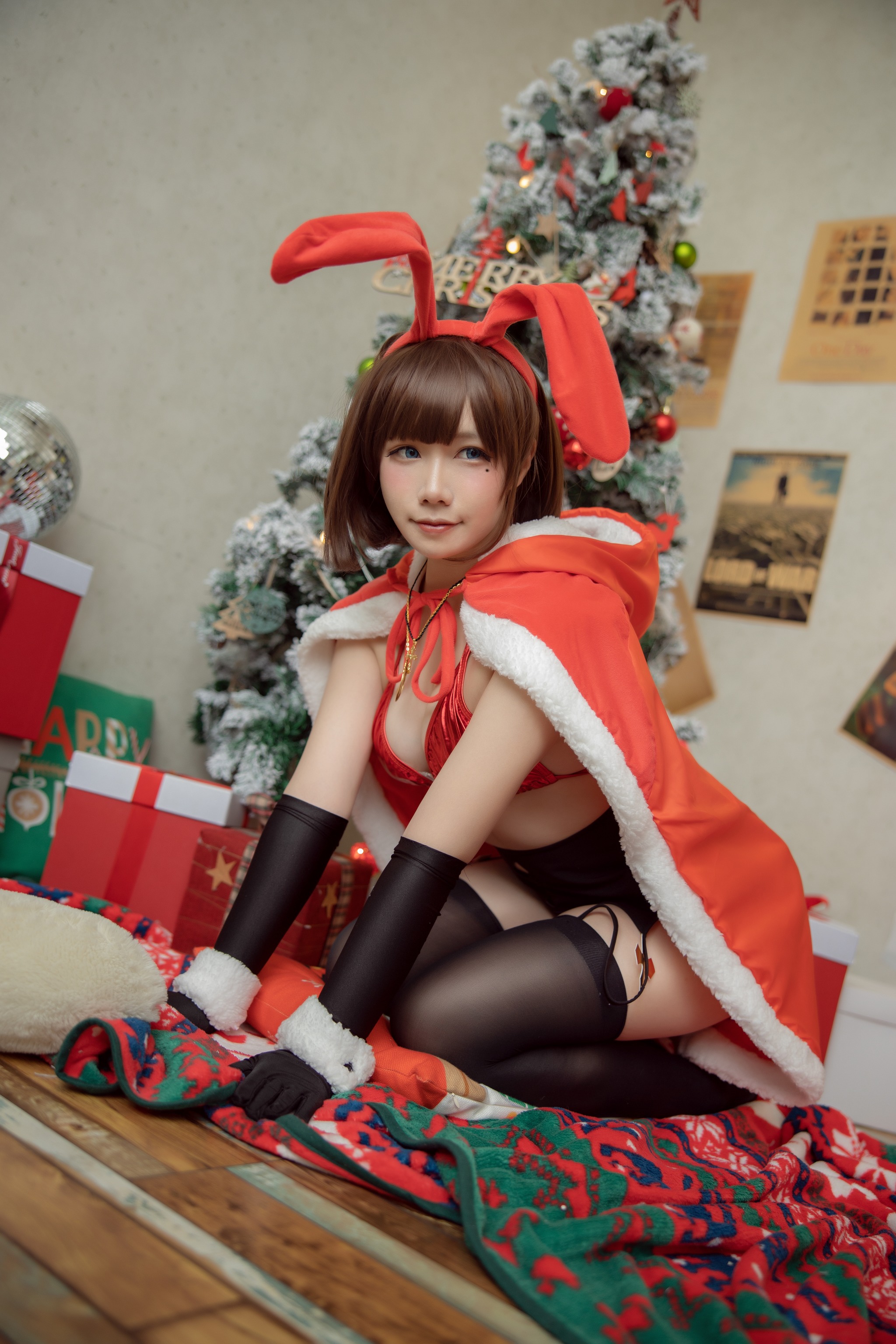 图片[1]-麻花麻花酱 – NO.007 圣诞兔子 [22P]-XikXak